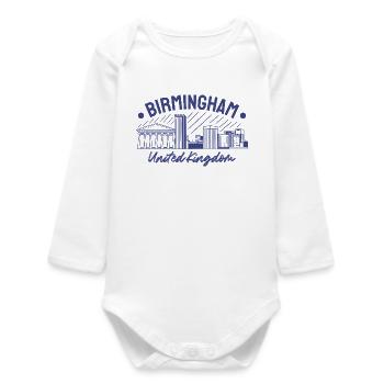 Birmingham United Kingdom - Baby Organic Long-Sleeved Bodysuit - white - Front
