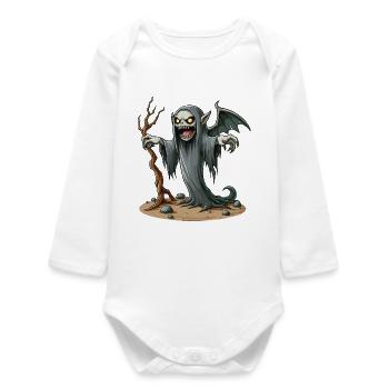 La Faucheuse Banshee sur Terre - Body bébé manches longues biologique - blanc - Devant