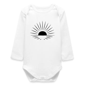 Rayon de soleil : la pleine conscience minimaliste - Body bébé manches longues biologique - blanc - Devant