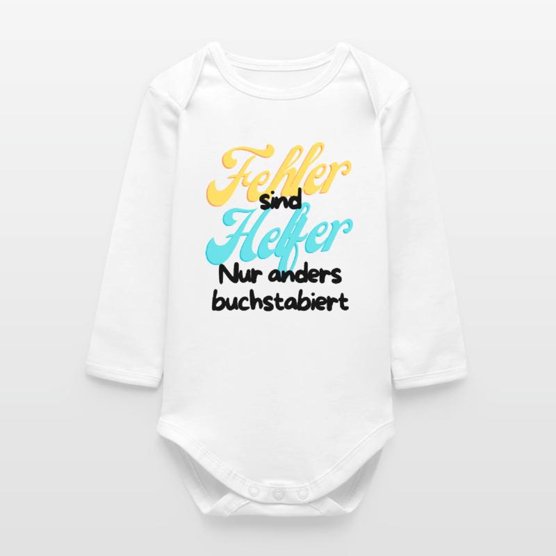 Error Helper Gradient Script Baby Organic Long-Sleeved Bodysuit