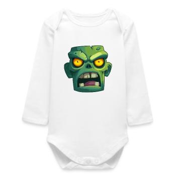 Zombie for Halloween Party - Baby Organic Long-Sleeved Bodysuit - white - Front