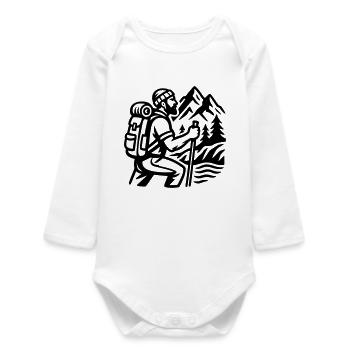 Hiker - Baby Organic Long-Sleeved Bodysuit - white - Front