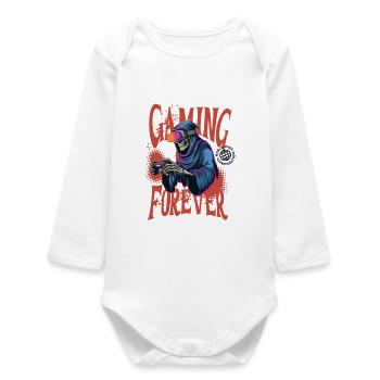 Gaming Forever – Reaper Edition - Baby Organic Langarmbody - Weiß - Vorne