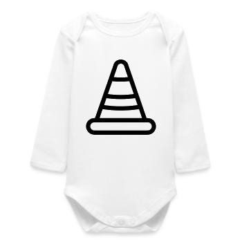 cône de signalisation - Body bébé manches longues biologique - blanc - Devant