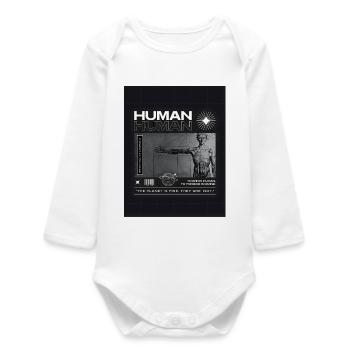 Être humain est une bénédiction. - Body bébé manches longues biologique - blanc - Devant
