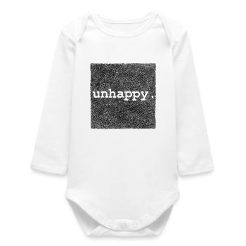 Unhappy - alpha version  - Body bébé manches longues biologique - blanc - Devant