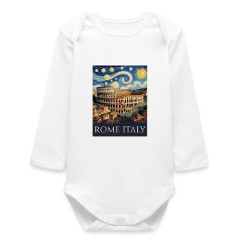 Rom - Baby Organic Langarmbody - Weiß - Vorne