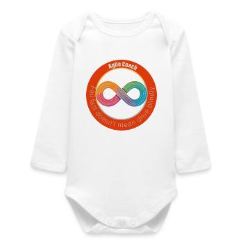 Fail fast doesn't mean drive blindly! - Baby Organic Long-Sleeved Bodysuit - white - Front