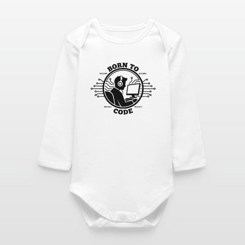 Programmierer, der zum Programmieren geboren wurde Programmierer Baby Organic Langarmbody