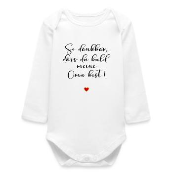 SCHWANGERSCHAFT VERKÜNDEN BABY - Baby Organic Langarmbody - Weiß - Vorne