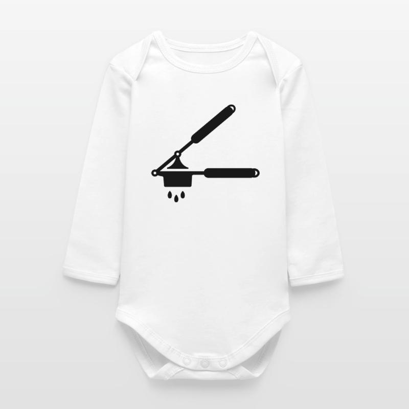 Knoblauch Presse oder Spätzle Presse Baby Organic Langarmbody