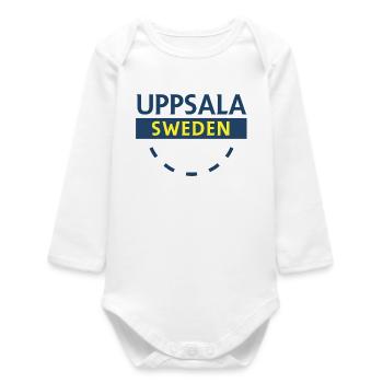 Uppsala Logotype Sweden - Baby Organic Long-Sleeved Bodysuit - white - Front