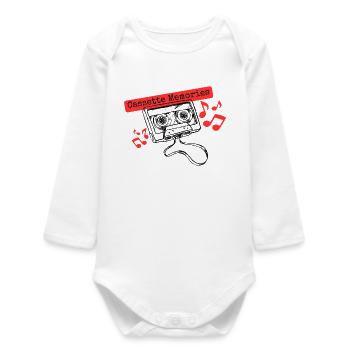 Cassette Memories - Retro Tape - Baby Organic Long-Sleeved Bodysuit - white - Front