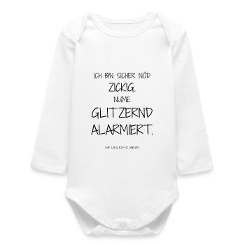 Statement design – irony meets everyday life - Baby Organic Long-Sleeved Bodysuit - white - Front