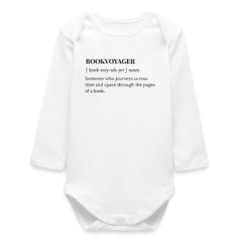 Livre Voyager : Voyage à travers les pages - Body bébé manches longues biologique - blanc - Devant