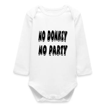 Esel - Baby Organic Langarmbody - Weiß - Vorne