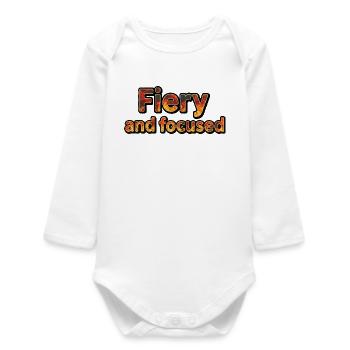Fiery and focused - Baby Organic Long-Sleeved Bodysuit - white - Front
