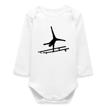 Gymnastics - Baby Organic Long-Sleeved Bodysuit - white - Front