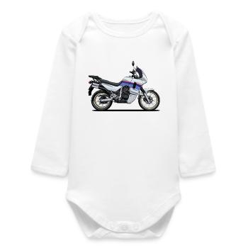 Adventure bike - Baby Organic Long-Sleeved Bodysuit - white - Front