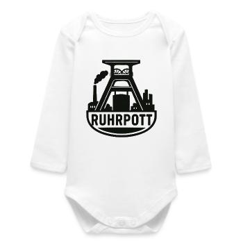 Ruhrpott Industry Silhouette - Baby Organic Long-Sleeved Bodysuit - white - Front