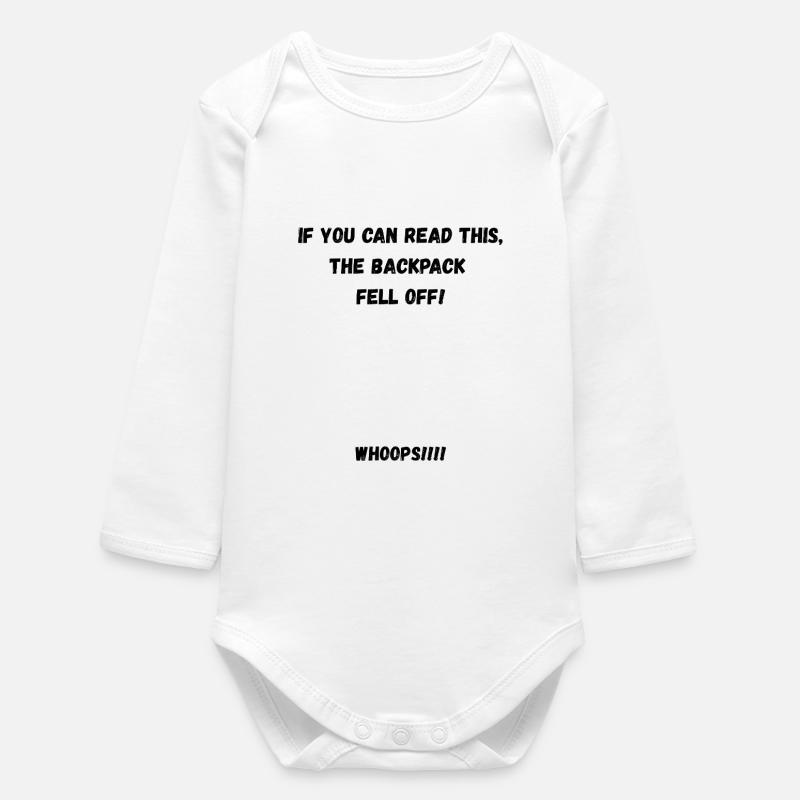 Backpack - Baby Organic Long-Sleeved Bodysuit - white