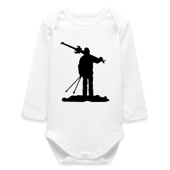 Ski - Baby Organic Langarmbody - Weiß - Vorne
