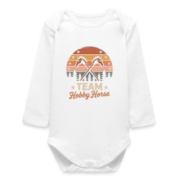 Hobby Horsing - Baby Organic Long-Sleeved Bodysuit - white - Front