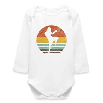 Kickboxing Warrior - Baby Organic Long-Sleeved Bodysuit - white - Front