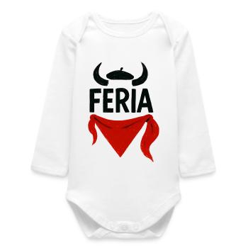 Feria - Basque Country - Baby Organic Long-Sleeved Bodysuit - white - Front