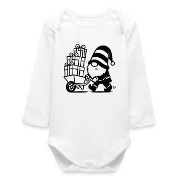 Imp wheelbarrow - Baby Organic Long-Sleeved Bodysuit - white - Front