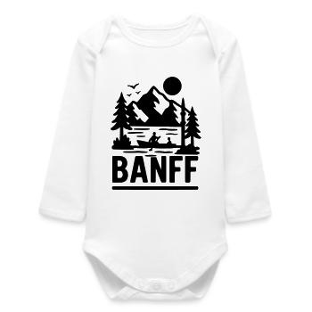 Banff National Park - Baby Organic Long-Sleeved Bodysuit - white - Front