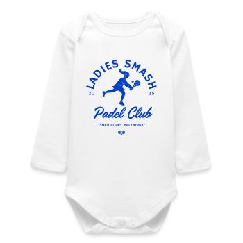 Padel Club Women's Logo - Baby Organic Long-Sleeved Bodysuit - white - Front