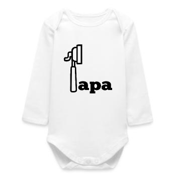 Dad Coffee - Coffee Filter Espresso - Baby Organic Long-Sleeved Bodysuit - white - Front