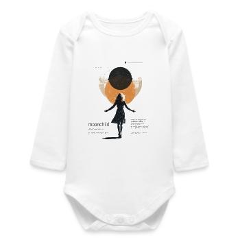 Mondscheinkind im Traumkreis - Baby Organic Langarmbody - Weiß - Vorne