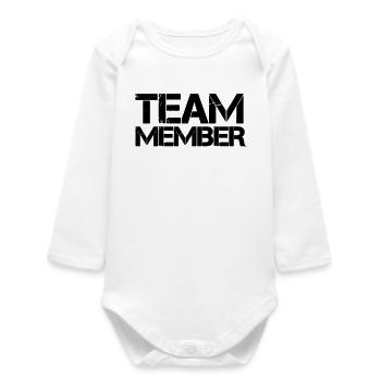 team_member - Baby Organic Long-Sleeved Bodysuit - white - Front