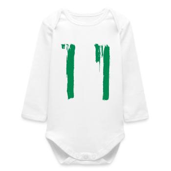 Drapeau du Nigéria - Body bébé manches longues biologique - blanc - Devant