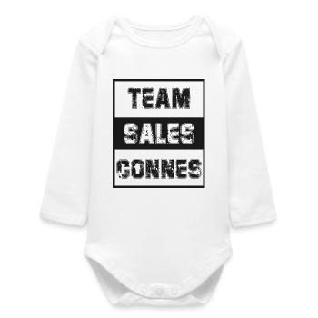 sales connes de madame Brigitte  - Body bébé manches longues biologique - blanc - Devant