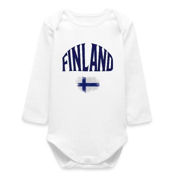 Finland - Baby Organic Long-Sleeved Bodysuit - white - Front