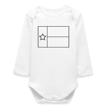 Profil du drapeau du Texas - Body bébé manches longues biologique - blanc - Devant