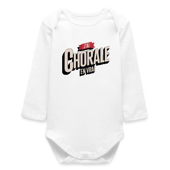 I Chorale En vrie - Baby Organic Long-Sleeved Bodysuit - white - Front