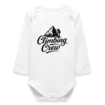 Klettern Crew Berge Bergsteigen - Baby Organic Langarmbody - Weiß - Vorne
