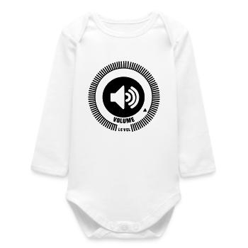 Bouton de niveau de volume - Body bébé manches longues biologique - blanc - Devant