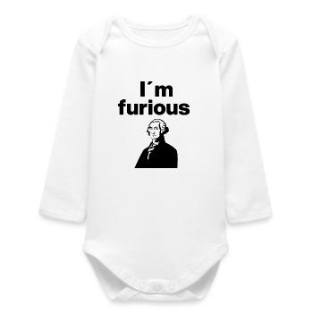 I'm Furious About Politics - Baby Organic Long-Sleeved Bodysuit - white - Front