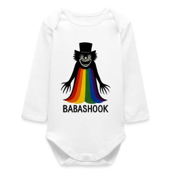 BABASHOOK: Der fabelhafte Regenbogengeist des Stolzes - Baby Organic Langarmbody - Weiß - Vorne