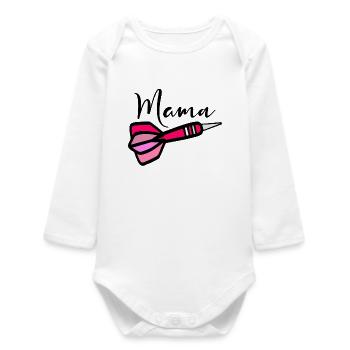 Maman joueuse de fléchettes - Body bébé manches longues biologique - blanc - Devant