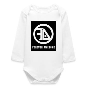 Forever awesome black and white - Baby Organic Long-Sleeved Bodysuit - white - Front