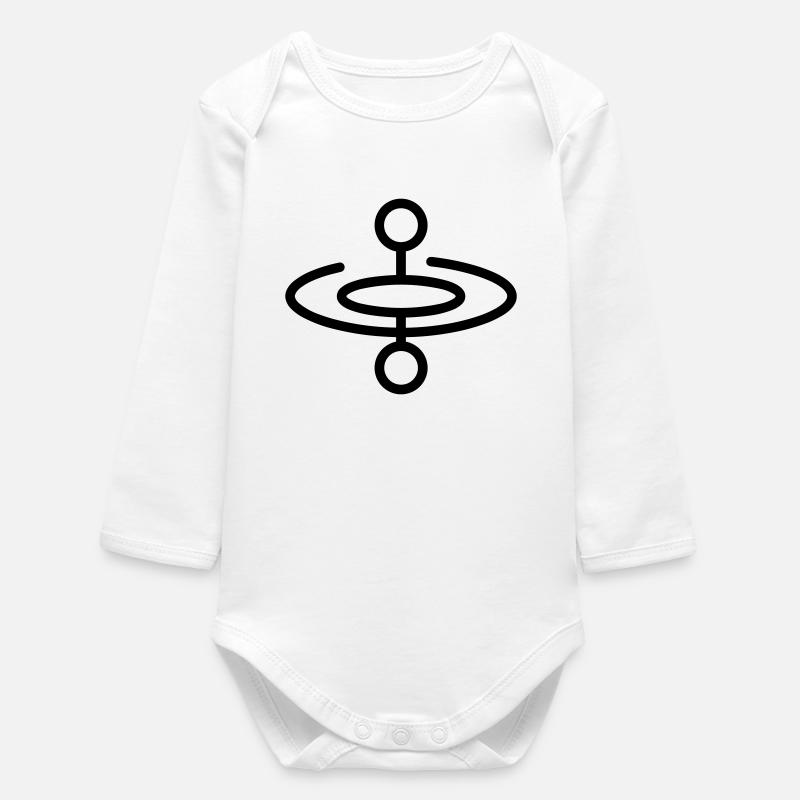 gravity - Baby Organic Long-Sleeved Bodysuit - white