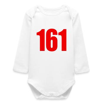 161 – Antifa Code Statement - Baby Organic Long-Sleeved Bodysuit - white - Front