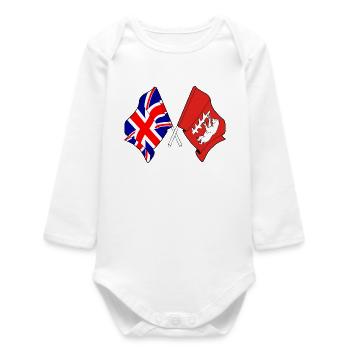 Warwickshire & Great Britain - Baby Organic Long-Sleeved Bodysuit - white - Front