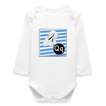 Q for Jellyfish - Baby Organic Long-Sleeved Bodysuit - white - Front